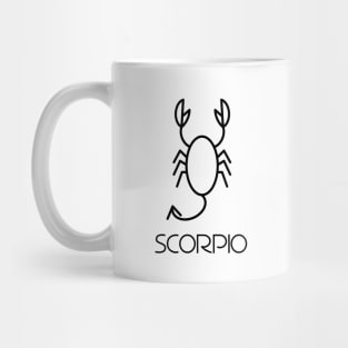 Scorpio Doodle Line Art Mug